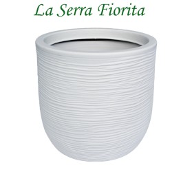 Vaso  Rigato Shabby 27 bianco perla